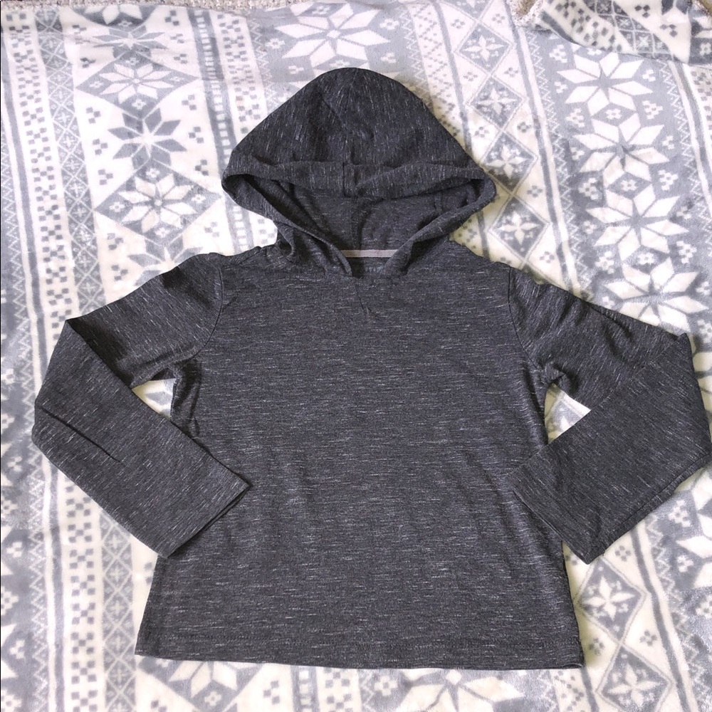 Andy & Evan Dark Heather Gray Long Sleeve Hooded Tee